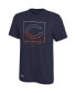 ფოტო #1 პროდუქტის Men's Navy Chicago Bears Combine Authentic Clutch T-shirt