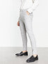 Фото #7 товара ASOS DESIGN super skinny wool mix smart trousers in grey window check