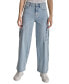 ფოტო #1 პროდუქტის Women's High-Rise Wide-Leg Cargo Jeans