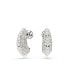 Crystal Pearl, Round Cut, White, Rhodium Plated Sublima Drop Earrings