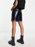 Фото #3 товара Noisy May Droplets transparent waterproof skirt co-ord in navy