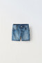 Regular denim bermuda shorts