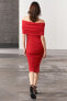 Фото #5 товара Платье с открытыми плечами ZARA