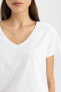 Kadın T-shirt Beyaz K1507az/wt83