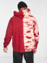 Фото #4 товара ASOS DESIGN oversized hoodie in red with placement tie dye