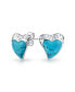 Фото #1 товара Серьги Bling Jewelry Turquoise Heart Shaped Stud