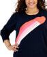 Фото #3 товара Plus Size Heart Puff-Sleeve Sweater
