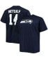 Men's Big and Tall DK Metcalf College Navy Seattle Seahawks Player Name Number T-shirt Синий, 2 - фото #1