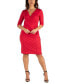 ფოტო #1 პროდუქტის Women's Draped in Style V-Neck Dress