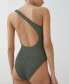 ფოტო #2 პროდუქტის Women's Asymmetrical Textured Swimsuit