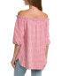 Фото #2 товара Топ Jones New York Seersucker Gingham Blouse Pink XS