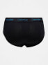 Фото #5 товара Calvin Klein cotton stretch briefs 3 pack in black with coloured logo