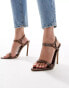 Public Desire Volta Wide Fit heeled sandals in bronze metallic