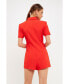 Фото #2 товара Women's Short Sleeve Blazer Romper