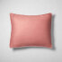 King Textured Chambray Cotton Pillow Sham Rose - Casaluna