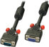 Lindy VGA Cable M/F - black 1m - 1 m - VGA (D-Sub) - VGA (D-Sub) - Male - Female - Black