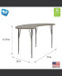 Curved Table, Adjustable Height Legs, Table Top Height Range 21" to 30", Ready-To-Assemble, Multipurpose Kids Table