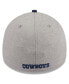 ფოტო #5 პროდუქტის Men's Heather Silver Dallas Cowboys Stripe 39THIRTY Flex Hat