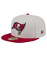 Men's Tampa Bay Buccaneers Stoney 59FIFTY Fitted Hat Stone, Scarlet, 7 1/4 - фото #1