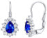 Фото #1 товара Silver earrings with blue Swarovski ® stone Created Stones SILVEGO31866D