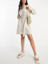 Фото #4 товара ASOS DESIGN belted shirt beach dress in natural