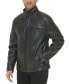 Men's Faux Leather Moto Jacket, Created for Macy's Черный, M - фото #3