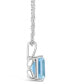 Фото #4 товара Macy's sky Blue Topaz (3 ct. t.w.) Pendant Necklace in Sterling Silver. Also Available in Rose Quartz