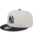 ფოტო #2 პროდუქტის Men's Gray, Navy New York Yankees World Class Back Patch 59FIFTY Fitted Hat