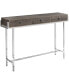 Фото #1 товара Chrome Metal 48"L Accent Table in Dark Taupe