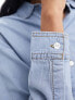 Фото #5 товара New Look denim shirt in light blue