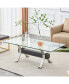 Фото #2 товара Contemporary Glass Coffee Table for Home and Office
