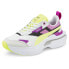 Фото #2 товара Puma Kosmo Rider Pop Lace Up Womens White Sneakers Casual Shoes 384893-02