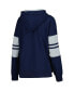 Women's Navy Dallas Cowboys Bump And Run Long Sleeve Hoodie T-shirt