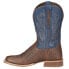 Фото #3 товара Tony Lama Jinglebob Embroidered Square Toe Cowboy Mens Blue, Brown Casual Boots