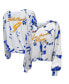 ფოტო #2 პროდუქტის Women's Threads Matthew Stafford Royal, White Los Angeles Rams Super Bowl LVI Champions Off-Shoulder Tie-Dye Name Number Long Sleeve V-Neck T-shirt