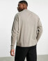 ASOS DESIGN essential oversized long sleeve t-shirt in beige