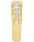 ფოტო #4 პროდუქტის Men's Diamond Band (1 ct. t.w.) in 14k White Gold (Also in 14k Yellow Gold)