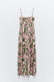 Фото #4 товара Платье с плиссировкой и принтом ZARA