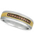 ფოტო #1 პროდუქტის Men's Diamond Two-Tone Ring (1/5 ct. t.w.) in 14k Gold & White Gold
