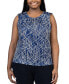 ფოტო #1 პროდუქტის Plus Size Crew Neckline Sleeveless Top