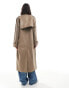 Фото #2 товара ASOS DESIGN premium suedette trench coat in beige