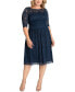 ფოტო #1 პროდუქტის Plus Size Luna Lace Cocktail Midi Dress