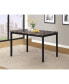 Noyes Metal Dining Table with Laminated Faux Marble Top, Black