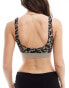 Фото #2 товара ASOS DESIGN 2 pack bralette in chocolate & leopard print