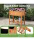 Фото #5 товара Rectangle Wood Flower Planter Box Portable Raised Vegetable Patio