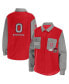 Фото #1 товара Women's Scarlet Ohio State Buckeyes Button-Up Shirt Jacket