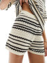 Фото #1 товара ASOS DESIGN knit beach short co ord in mono