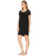 Hard Tail 169682 Womens Round Neck Short Sleeve Shift Dress Black Size X-Small