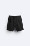 TEXTURED COTTON BERMUDA SHORTS