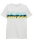 Фото #1 товара Футболка для малышей Carterʻs Kid Graphic Stripe Tee в активной сетке для отвода влаги